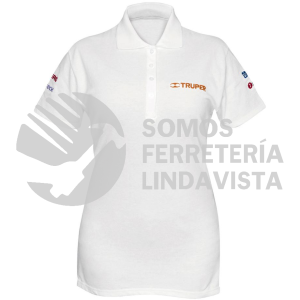 60466 POL-BD-G PLAYERA TIPO POLO BLANCA PARA DAMA TALLA G TRUPER