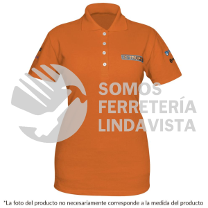 60471 POL-ND-C PLAYERA TIPO POLO NARANJA PARA DAMA TALLA CH TRUPER