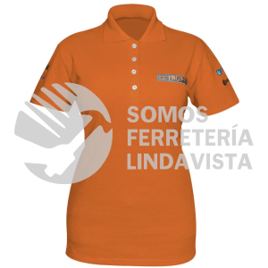 60470 POL-ND-M PLAYERA TIPO POLO NARANJA PARA DAMA TALLA M TRUPER