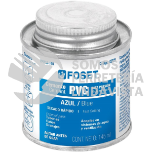 42025 PPVCA-145 CEMENTO AZUL PARA PVC EN BOTE DE 145 ML ALTA PRESION FOSET