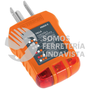 17241 PROCO-C PROBADOR DE TOMACORRIENTE CORRIENTE ALTERNA TRUPER