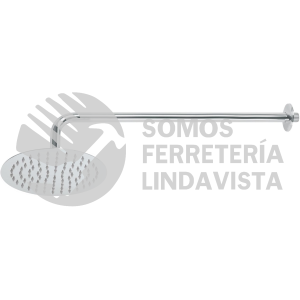 45075 R-309 REGADERA CROMO 8" PLATO REDONDO DELGADO CON BRAZO RIVIERA FOSET