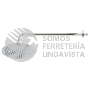 45077 R-311 REGADERA CROMO 10" PLATO REDONDO DELGADO CON BRAZO RIVIERA FOSET