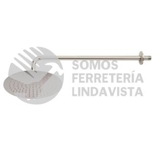 45078 R-311N REGADERA SATIN 10" PLATO REDONDO DELGADO CON BRAZO RIVIERA FOSET