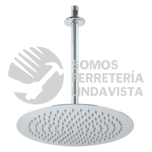 45079 R-313 REGADERA CROMO 12" PLATO REDONDO DELGADO CON BRAZO RIVIERA FOSET