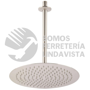45080 R-313N REGADERA SATIN 12" PLATO REDONDO DELGADO CON BRAZO RIVIERA FOSET