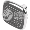 45066 R-401S REGADERA CUADRADA DE ABS 3-3/4" SIN BRAZO FOSET