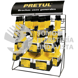 50195 R-BRO-P-C EXHIBIDOR DESPACHADOR CON 156 BROCHAS MANGO PLASTICO PRETUL