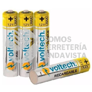 47201 RE-AAA2 BLISTER CON 4 PILAS AAA RECARGABLES USO GENERAL 600 MAH VOLTECK