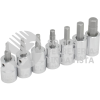 49907 JUEGO DE DADOS PUNTA HEXAGONAL CUADRO DE 3/8", 6 PUNTAS, EN PULGADAS EN RIEL, 7 PIEZAS URREA