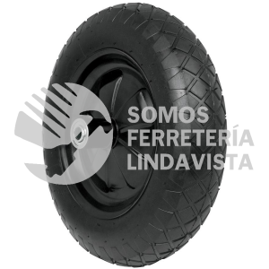 25006 RN-P LLANTA COMPLETA NEUMATICA 14" INCLUYE EJE Y BALEROS PRETUL