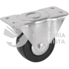 48600 RO-114 RODAJA HULE 3" PLACA FIJA CON BALERO CARGA 110 KG FIERO