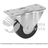 48601 RO-115 RODAJA HULE 4" PLACA FIJA CON BALERO CARGA 100 KG FIERO