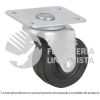 48611 RO-1215 RODAJA HULE 3" PLACA GIRATORIA CON BALERO CARGA 110 KG FIERO