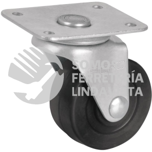 48604 RO-128 RODAJA HULE 2" PLACA GIRATORIA CON BUJE CARGA 25 KG FIERO