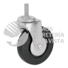 48620 RO-1324 RODAJA HULE 4" CON ESPIGA ROSCADA CARGA 50 KG FIERO