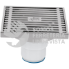 49427 RS-801 RESUMIDERO CUADRADO DE LATON 4" X 4" FOSET