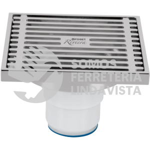 49427 RS-801 RESUMIDERO CUADRADO DE LATON 4" X 4" FOSET