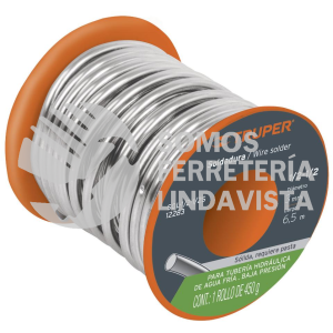 12283 SOL-1/2-1/2S SOLDADURA SOLIDA 1/2-1/2 PARA TUBERIA DE BAJA PRESION 450 G TRUPER