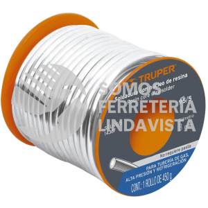 14367 SOL-95/5 SOLDADURA CON NUCLEO RESINA 95/5 TUBERIA DE GAS 450 G TRUPER