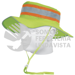 14010 SR-600V SOMBRERO VERDE ALTA VISIBILIDAD CON REFLEJANTE TRUPER