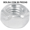 44552 TUE-1/2 BOLSA CON 50 TUERCAS 1/2" HEXAGONALES DE ACERO GALVANIZADO FIERO