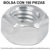 44549 TUE-5/16 BOLSA CON 150 TUERCAS 5/16" HEXAGONALES DE ACERO GALVANIZADO FIERO
