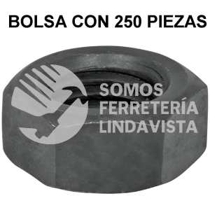 44695 TUE5-1/4 BOLSA CON 250 TUERCAS 1/4" HEXAGONALES PAVONADAS GRADO 5 FIERO