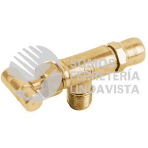 49976 VGH-555 VALVULA HORIZONTAL DE LATON 1/8" PARA GAS LP CON MANERAL FOSET