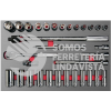 CH310L JUEGO DE DADOS CORTOS Y LARGOS Y ACCESORIOS DE 1/2" EN PULGADAS, 32 PIEZAS URREA