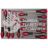 CH307L JUEGO DE DESTORNILLADORES MANGO BIMATERIAL VARIAS PUNTAS BANDEJA LAMINADA, 19 PIEZAS URREA