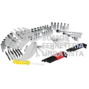 JCB03 JUEGO COMBINADO DE HERRAMIENTA EN MALETIN PLASTICO, 170 PIEZAS URREA