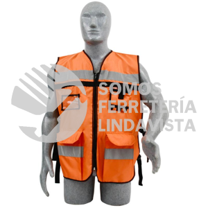 137591 CHALECO DE SEGURIDAD TIPO SUPERVISOR ABIERTO CON REFLEJANTE NARANJA UNITALLA SURTEK