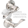 16MA MANIJA TUBULAR CURVA FUNCION ENTRADA Y RECAMARA, NIQUEL SATINADO, LLAVE ESTANDAR, BLISTER LOCK