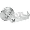23MA MANIJA TUBULAR PLANA FUNCION BAÑO, NIQUEL SATINADO, LLAVE ESTANDAR, BLISTER LOCK
