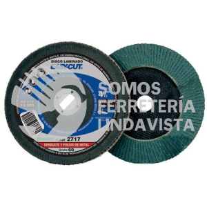 -2717 DISCOS LAMINADOS PARA ESMERILADO DE ACERO EASY-CUT GRANO 60 CON 3 PIEZAS (4-1/2"X7/8") TENAZIT
