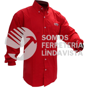 CAML201L CAMISA DE MANGA LARGA PARA CABALLERO COLOR ROJO TALLA G URREA