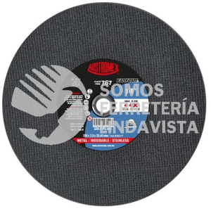 767 DISCO DE CORTE ULTRADELGADO CON DOBLE MALLA EASY-CUT TIPO 41 GRANO 30 (14"X3/32"X1") AUSTROMEX