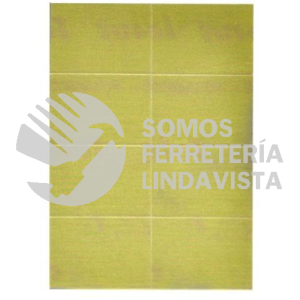 3210 HOJA DE LIJA PSA COLOR AMARILLO PRECORTADA EN 8 CUADROS GRANO 800K (2-3/4X4-1/2) TENAZIT