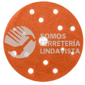 3283 DISCO DE LIJA SUPER ASSILEX COLOR CAFE CON 15 PERFORACIONES GRANO 240K (6) TENAZIT