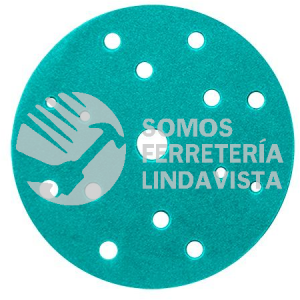 3289 DISCO DE LIJA SUPER ASSILEX COLOR AZUL CLARO CON 15 PERFORACIONES GRANO 600K (6) TENAZIT