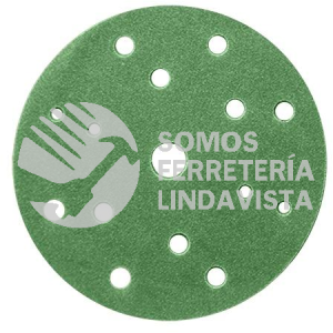 3291 DISCO DE LIJA SUPER ASSILEX COLOR LIMA CON 15 PERFORACIONES GRANO 1000K (6) TENAZIT