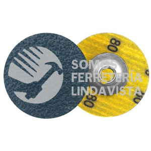 4637 DISCO DE LIJA DE CAMBIO RAPIDO (SPIN-ON) CON ZIRCONIO AZUL GRANO 80 (2) TENAZIT