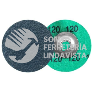 4638 DISCO DE LIJA DE CAMBIO RAPIDO (SPIN-ON) CON ZIRCONIO AZUL GRANO 120 (2) TENAZIT