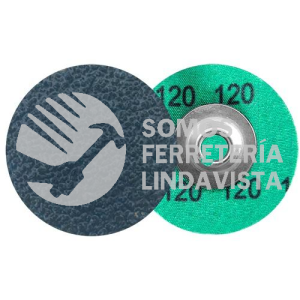 4643 DISCO DE LIJA DE CAMBIO RAPIDO (SPIN-ON) CON ZIRCONIO AZUL GRANO 120 (3) TENAZIT