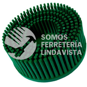 4845 CEPILLO RADIAL TERMOPLASTICO DE 3 DE DIAMETRO COLOR VERDE OSCURO CON SISTEMA DE SUJECION ROL-OK TENAZIT
