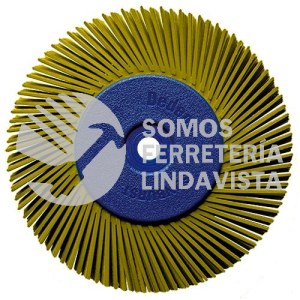 4853 CEPILLO RADIAL TERMOPLASTICO DE 6 DE DIAMETRO COLOR AMARILLO CON ADAPTADOR Y REDUCTORES 7/8- 3/4- 5/8- 1/2 TENAZIT