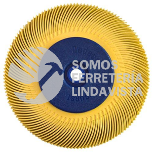 4854 CEPILLO RADIAL TERMOPLASTICO DE 6 DE DIAMETRO COLOR AMARILLO CON ADAPTADOR Y REDUCTORES 7/8- 3/4- 5/8- 1/2 TENAZIT