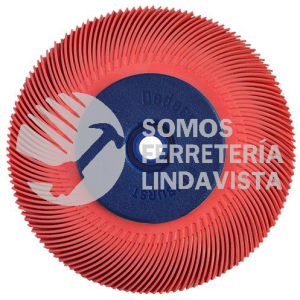 4856 CEPILLO RADIAL TERMOPLASTICO DE 6 DE DIAMETRO COLOR ROJO CON ADAPTADOR Y REDUCTORES 7/8- 3/4- 5/8- 1/2 TENAZIT