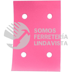 4906 HOJA DE DIAMANTE MAGIC SHEET COLOR ROSA CON 4 PERFORACIONES GRANO 400K (3X4-1/2) TENAZIT